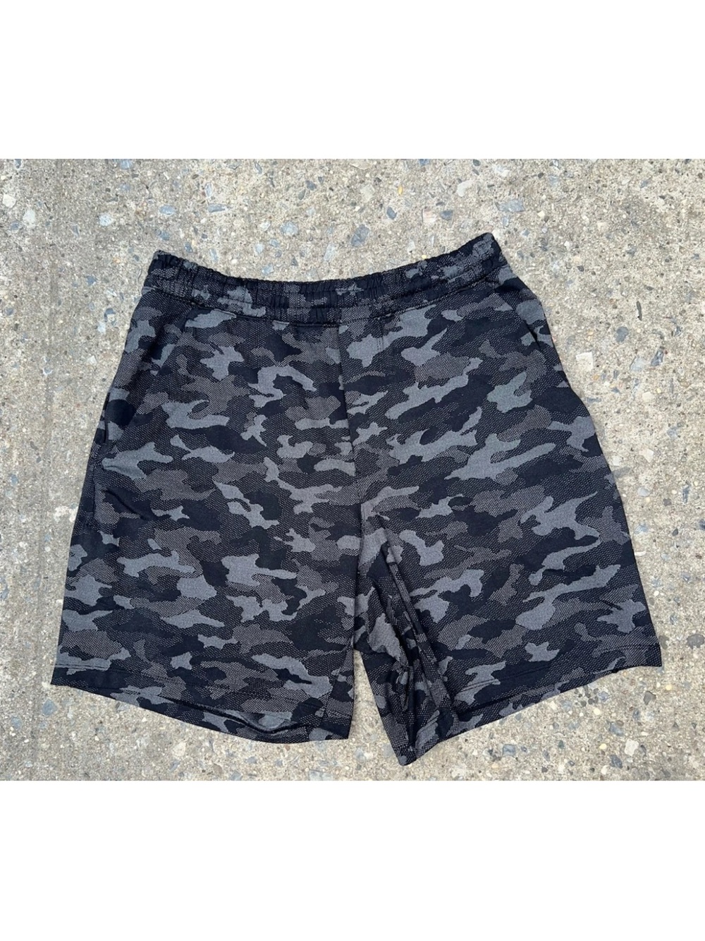 Lululemon Pace Breaker Shorts Linerless Camo Grey Athletic Stretch Size S